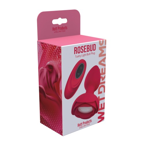 Plug Anal Iluminado Rosebud Rojo