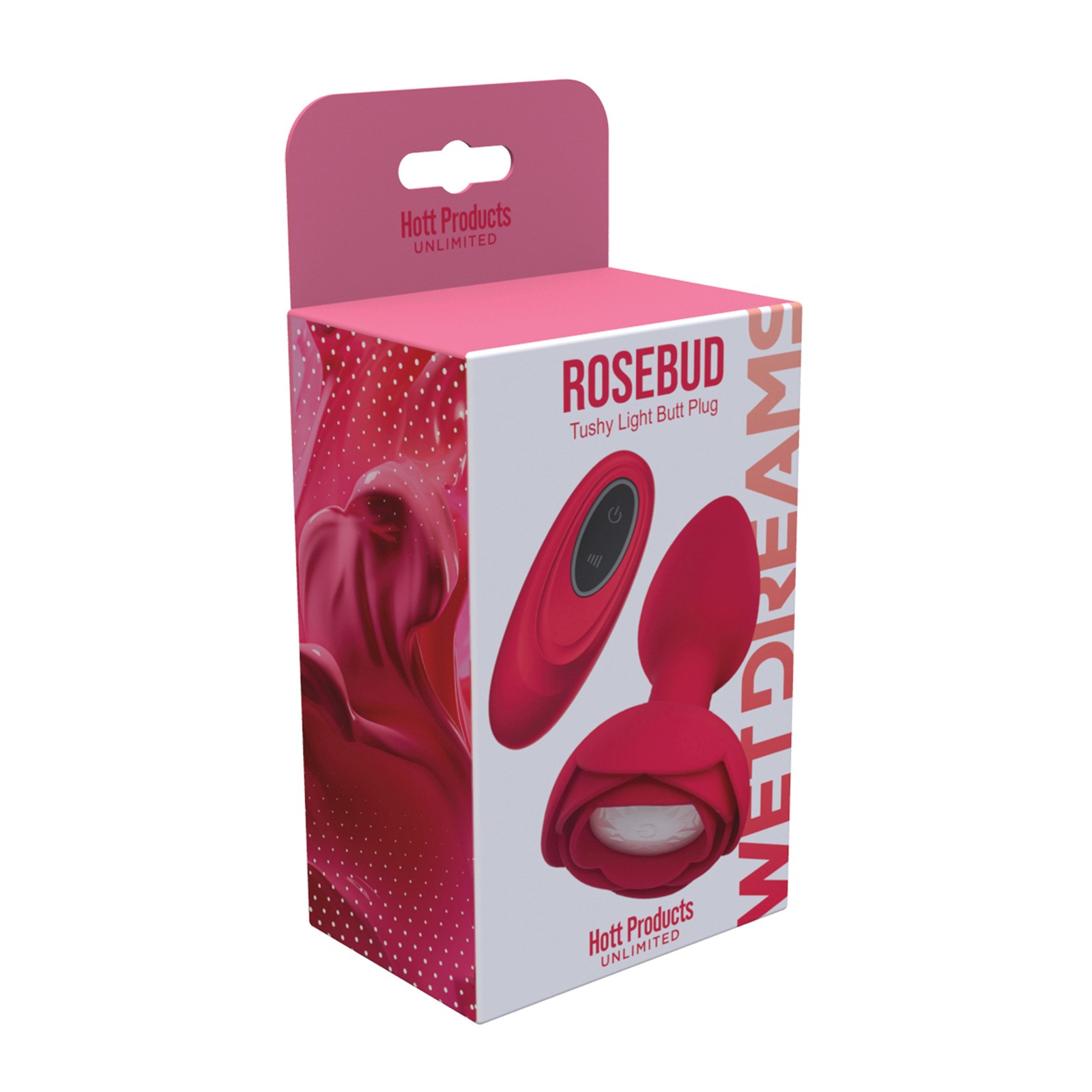 Plug Anal Iluminado Rosebud Rojo