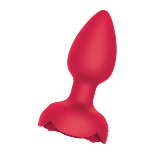 Plug Anal Iluminado Rosebud Rojo