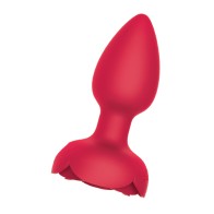 Plug Anal Iluminado Rosebud Rojo