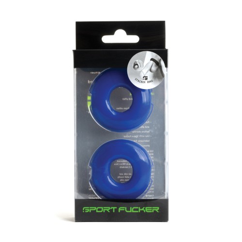 Sport Fucker Stacker Rings Blue