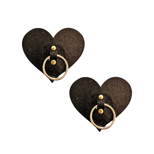 Neva Nude Glitter Hoop Heart Pasties