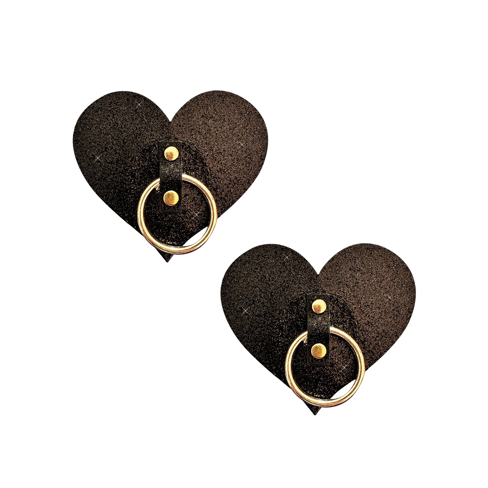 Neva Nude Glitter Hoop Heart Pasties