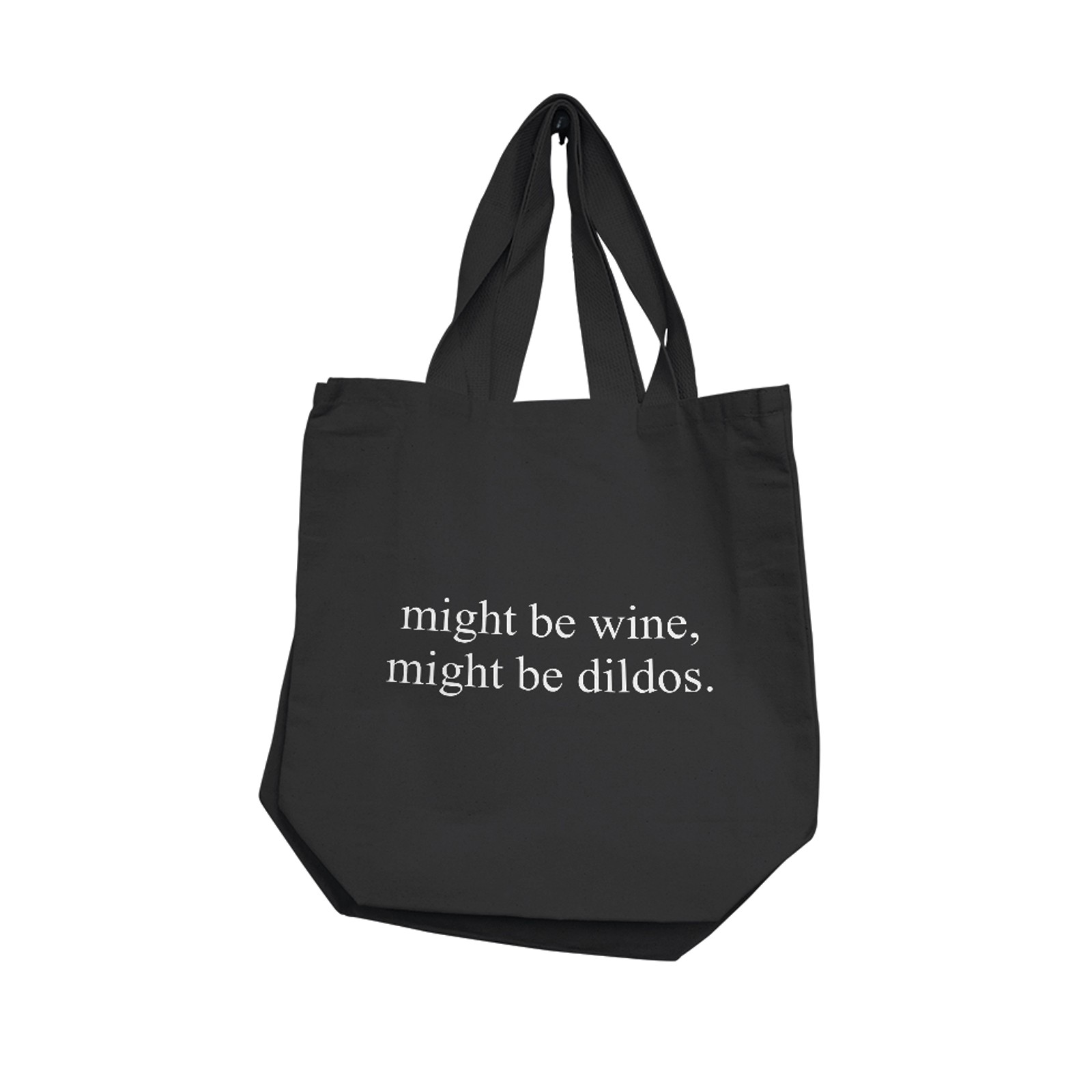 Nobu Might Be Wine, Might Be Dildos Reusable Tote - Black