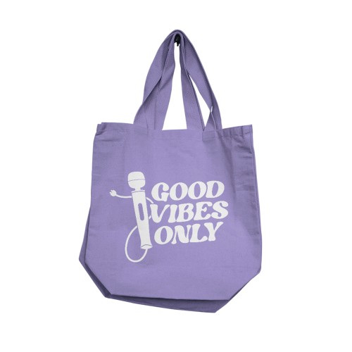 Tote Reutilizable Good Vibes Only - Lila - Compras Ecológicas