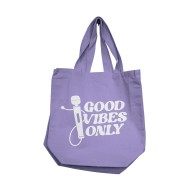 Tote Reutilizable Good Vibes Only - Lila - Compras Ecológicas