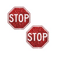 Neva Nude Stop Sign Glitter Pasties