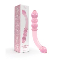 Nobu Rose Bead Glass Wand for Pleasure