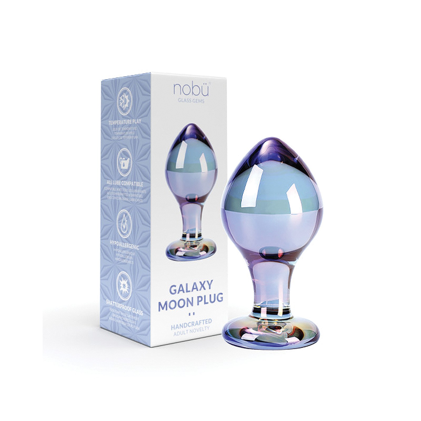 Plug de Vidrio Nobu Galaxy Moon - Azul