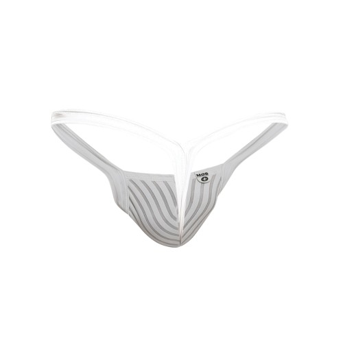 Male Basics Tanga Y Buns Blanco Transparente LG