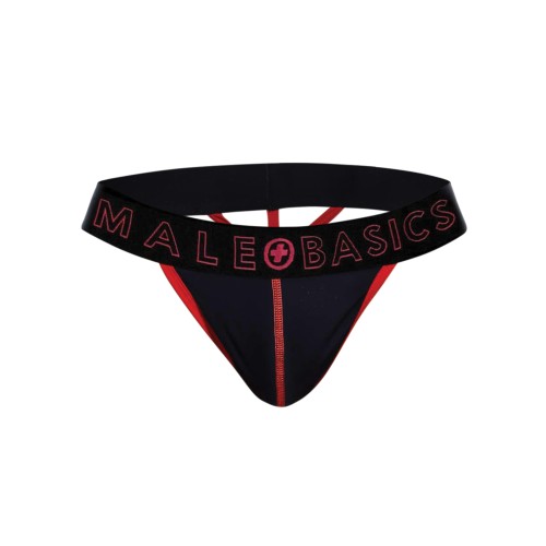 Male Basics Neon Thong Red Large