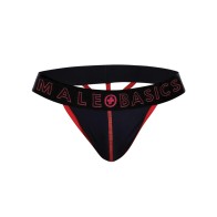 Male Basics Neon Thong Red Large