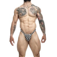 Male Basics Y Buns Thong Checkers XL