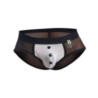 Briefs Male Basics MOB Maitre D Lazo Puños Franceses Negro Blanco LG