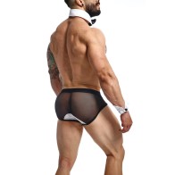 Male Basics Maitre D Brief with Bow and French Cuffs