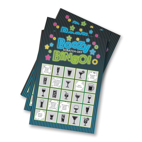 Juego de Beber Boozy Bingo con Tarjetas para Raspar