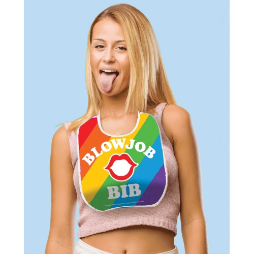 Blow Job Bib Rainbow Gag Gift