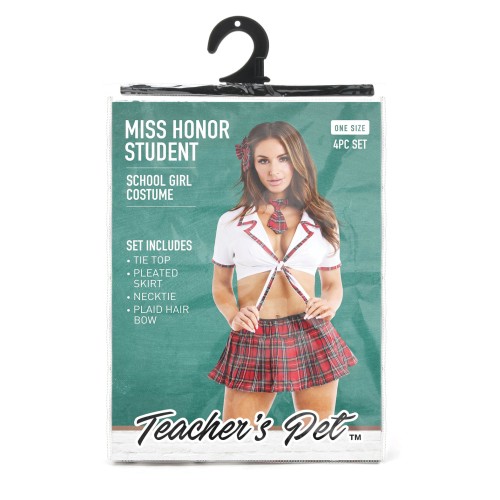 Teacher's Pet School Girl Costume in Red O/S