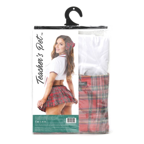 Teacher's Pet School Girl Costume in Red O/S