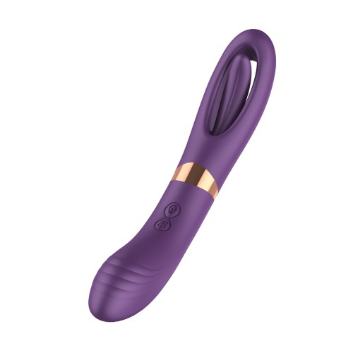 Vibrador G-Spot Lisa con Golpeteo Púrpura - Placer de Lujo