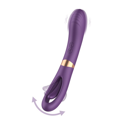 Vibrador G-Spot Lisa con Golpeteo Púrpura - Placer de Lujo