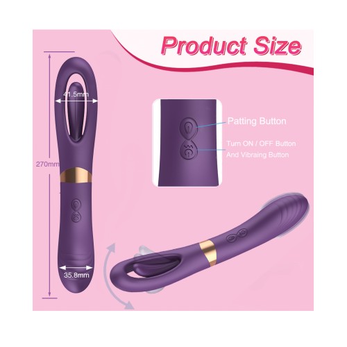 Vibrador G-Spot Lisa con Golpeteo Púrpura - Placer de Lujo