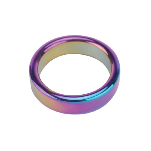 Plesur 2 Inch Metal Cock Ring Rainbow