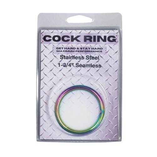 Plesur 2 Inch Metal Cock Ring Rainbow