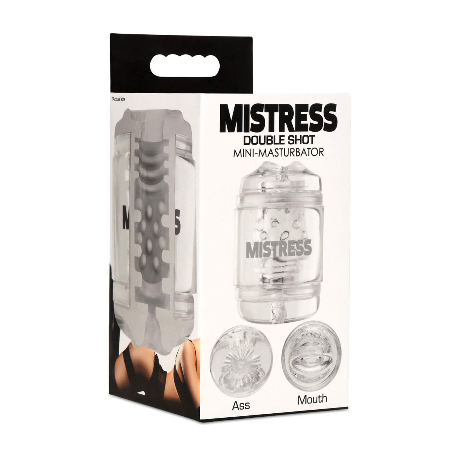 Curve Toys Mistress Double Shot Mini Masturbator Clear