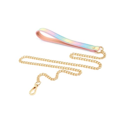 Hello Sexy Iridescent Rainbow Collar and Leash