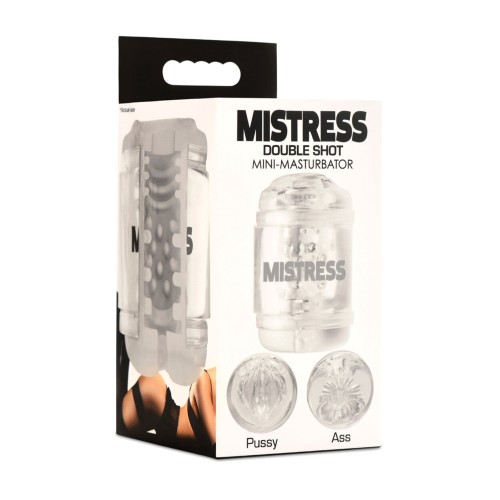 Mistress Double Shot Mini Masturbator Clear