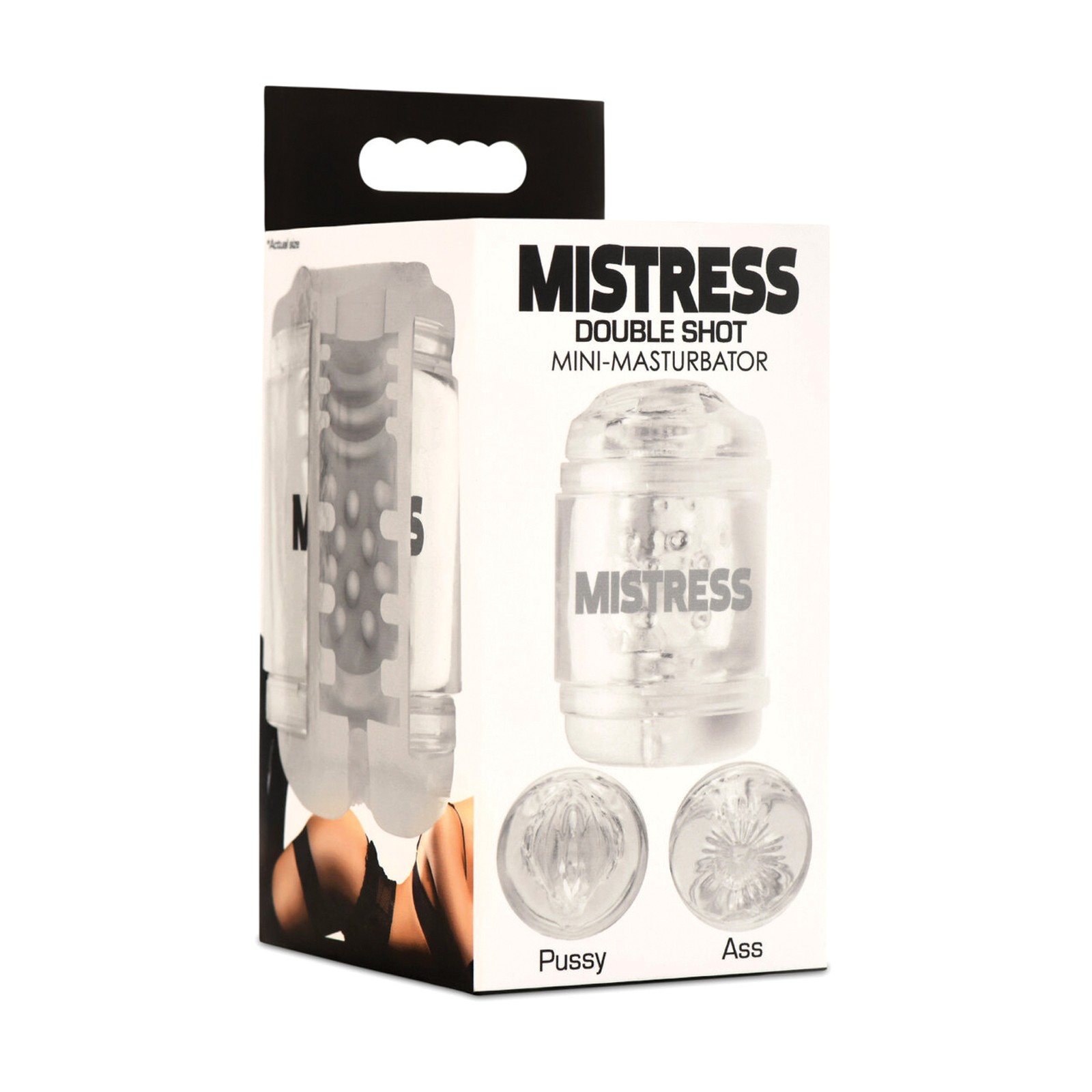 Mistress Double Shot Mini Masturbator Clear