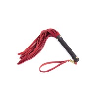 Flogger Mini de Cuero Rojo