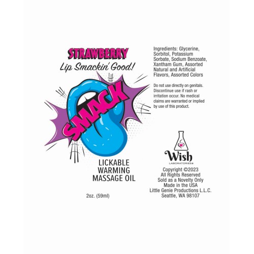 Smack Warming Massage Oil Strawberry - Delightful Experience