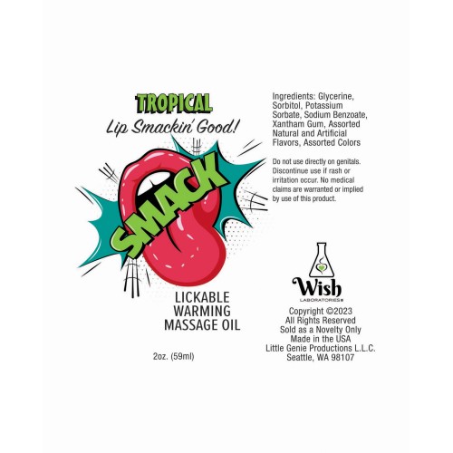 Smack Warming Massage Oil Tropical