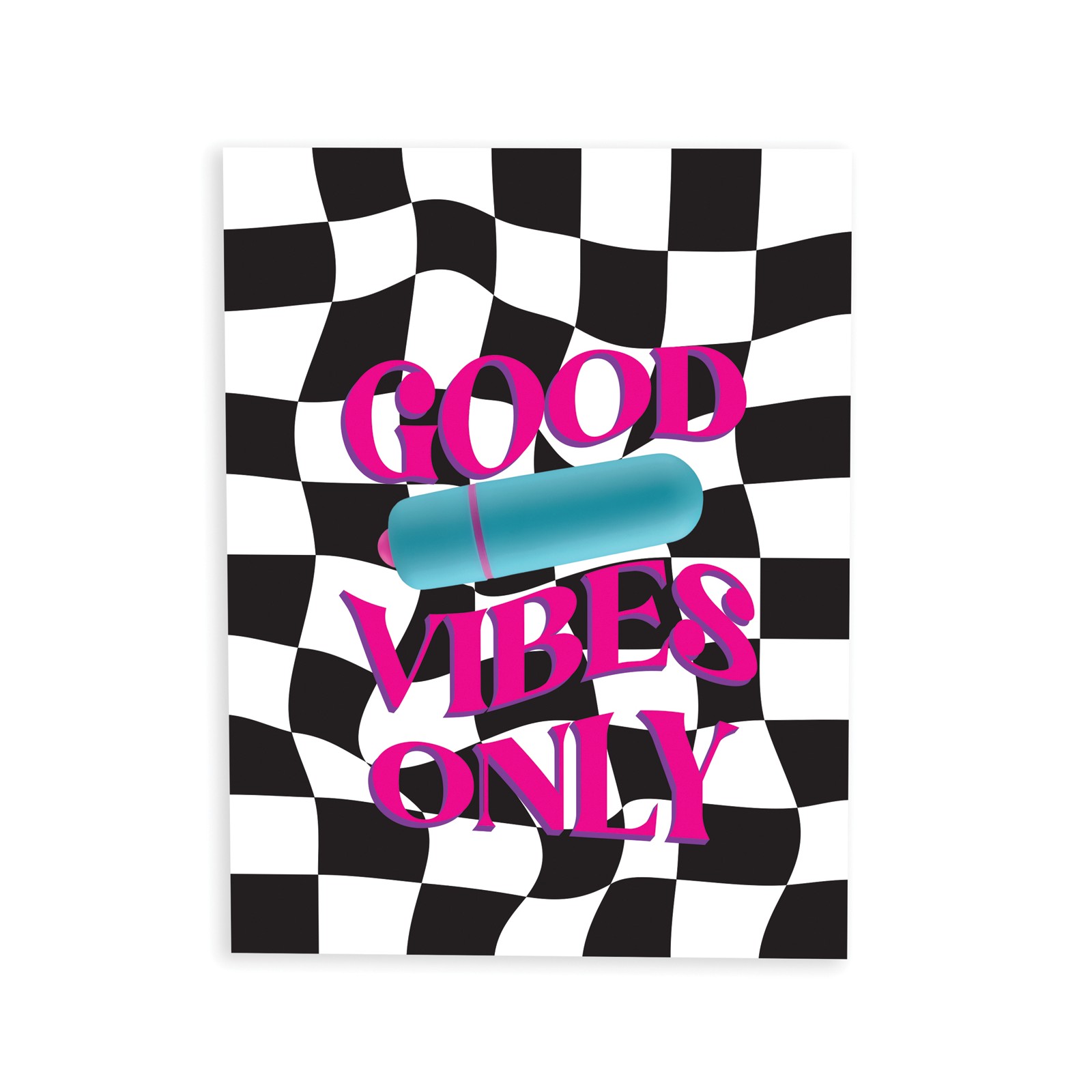 Good Vibes Only Naughty Greeting Card - Rock Candy Vibrator