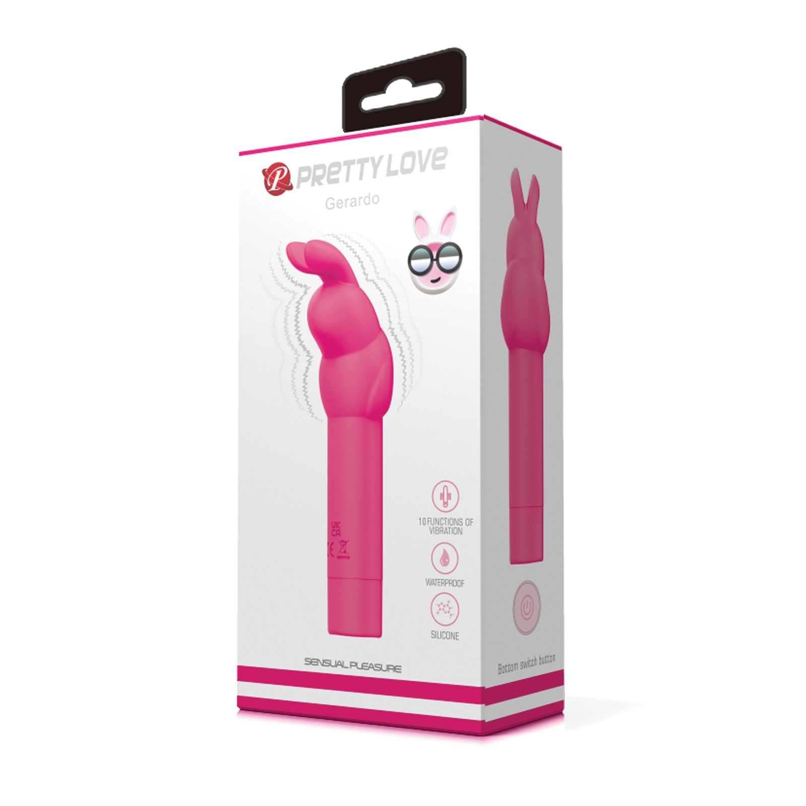 Vibrador Bunny Pretty Love Gerardo Rosa Brillante