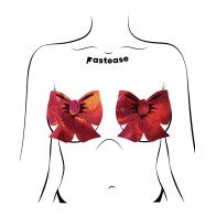 Pastease Holographic Breast Covers Red Bow