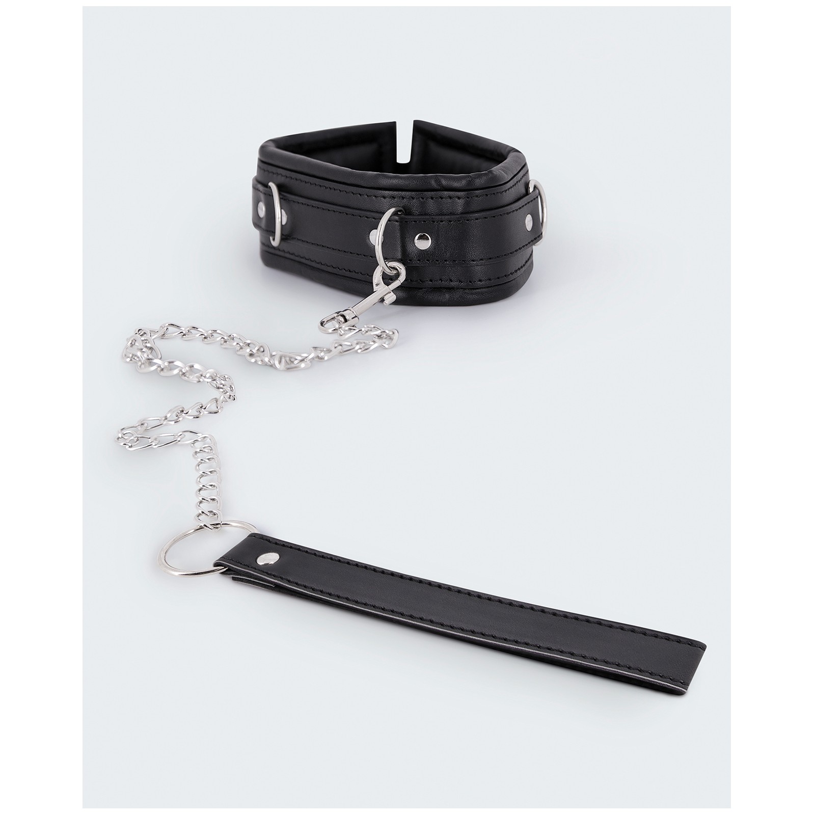 Conjunto Collar y Correa PU Leather Lust - Bondage Elegante