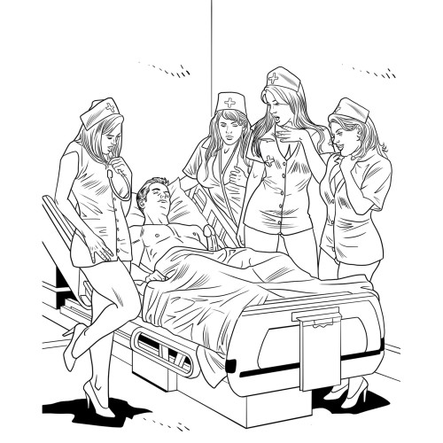 Wood Rocket XXX Nurses Coloring Book