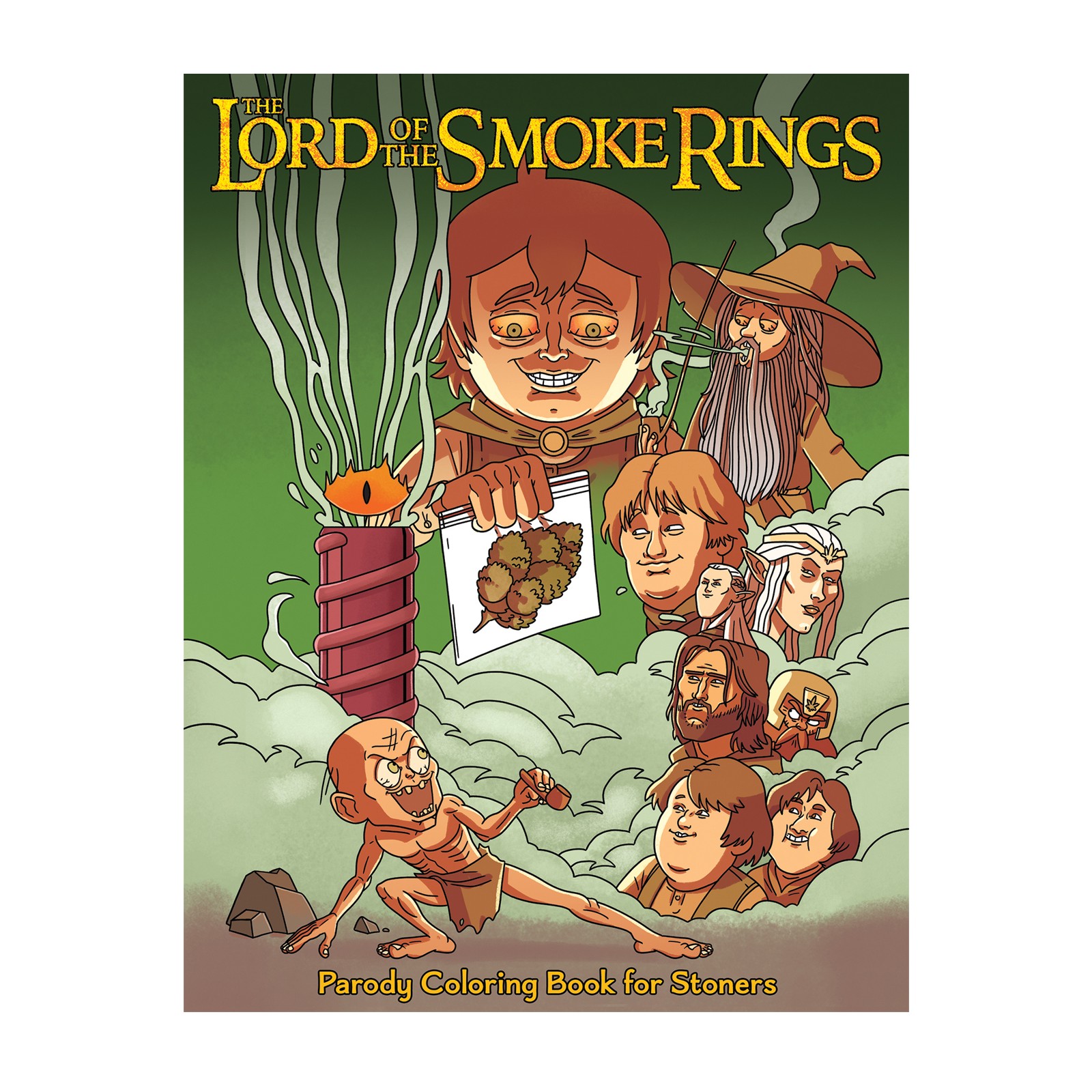 Coloring Book The Lord of the Smoke Rings for Stoners