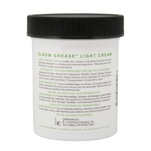 Elbow Grease Light Cream for Enhanced Pleasure