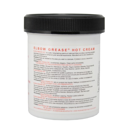 Crema Caliente Elbow Grease para Placer Mejorado