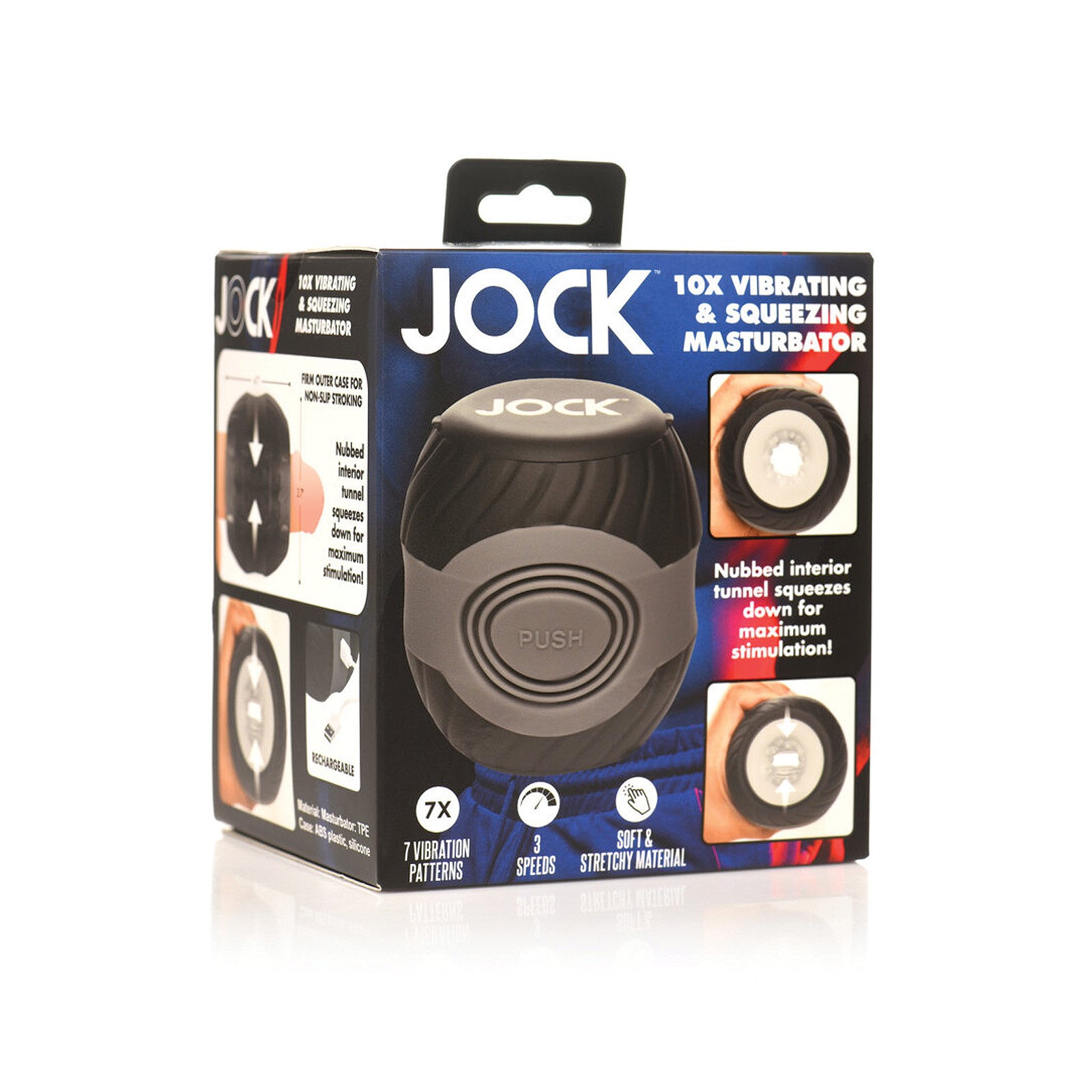 Jock 10x Masturbador Doble Vibrante de Curve Toys para Placer Poderoso