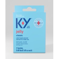 Lubricante en Gel a Base de Agua K-Y - Pack de 3 Sobres