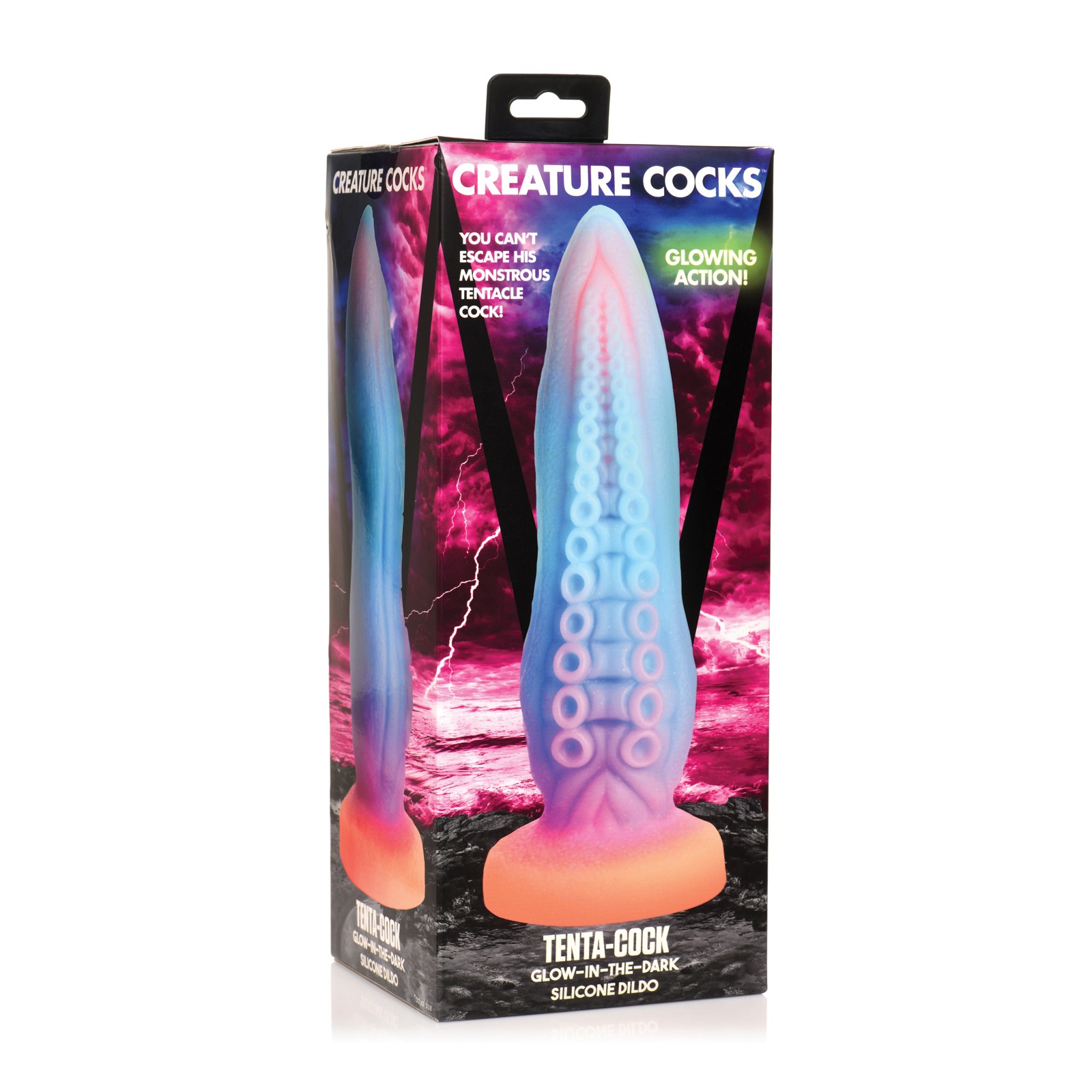 Dildo de Silicona Tenta-Cock Brilla en la Oscuridad