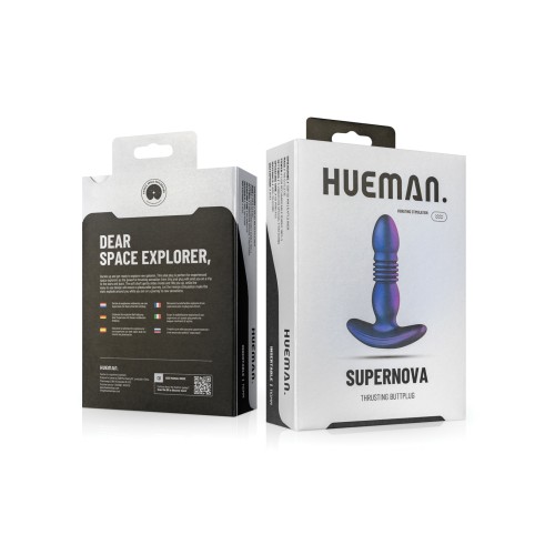 Hueman Supernova Thrusting Butt Plug in Purple