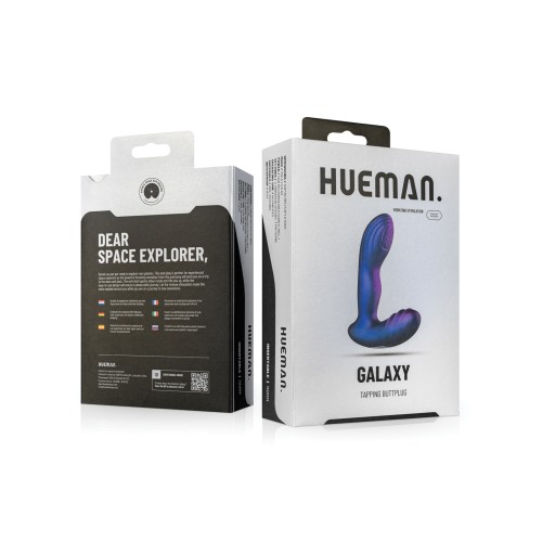 Hueman Galaxy Tapping Butt Plug Purple