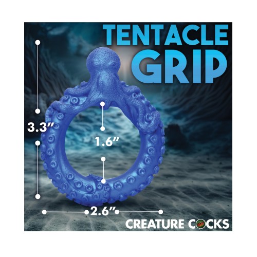 Creature Cocks Poseidon Silicone Cock Ring Blue