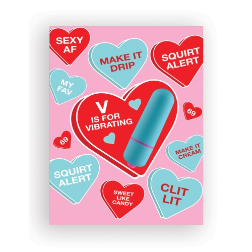 Naughty Vibes Greeting Card with Bullet Vibrator for Special Occasions